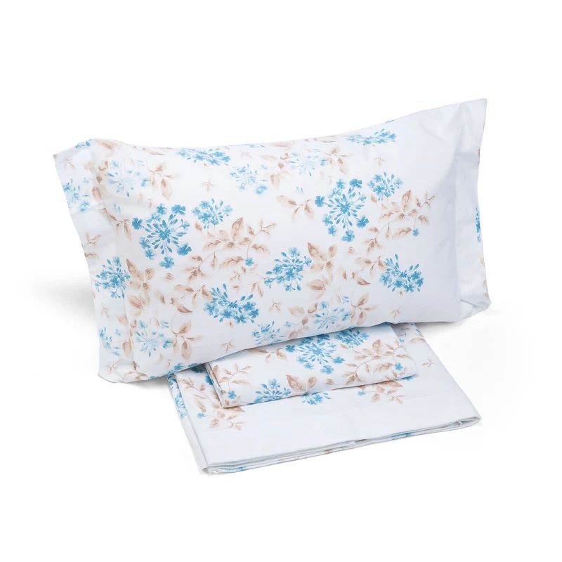 Completo Lenzuola liberty Floreale in Flanella