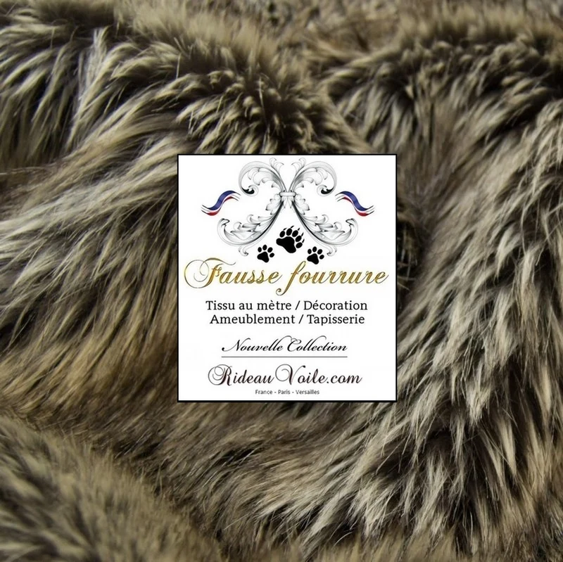 Boutique fausse fourrure animal loup renard au mètre couture rideau Plaid poil long
