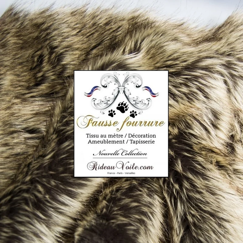 Boutique fausse fourrure animal loup renard au mètre couture rideau Plaid poil long