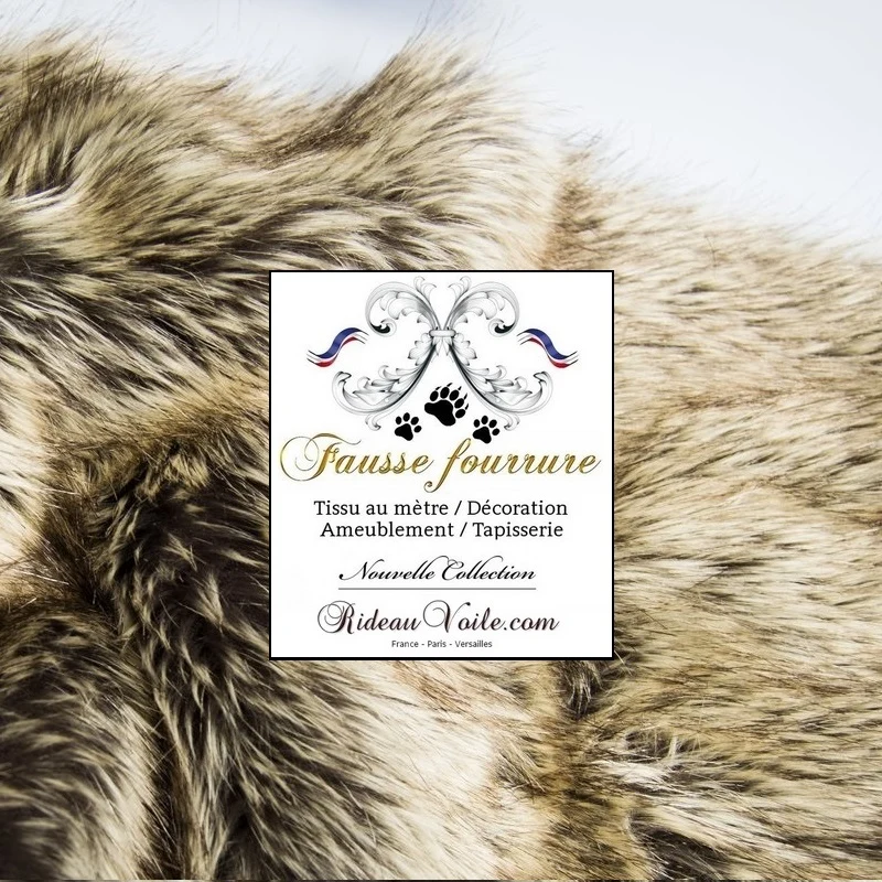 Boutique fausse fourrure animal loup renard au mètre couture rideau Plaid poil long