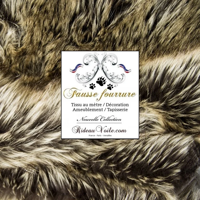 Boutique fausse fourrure animal loup renard au mètre couture rideau Plaid poil long