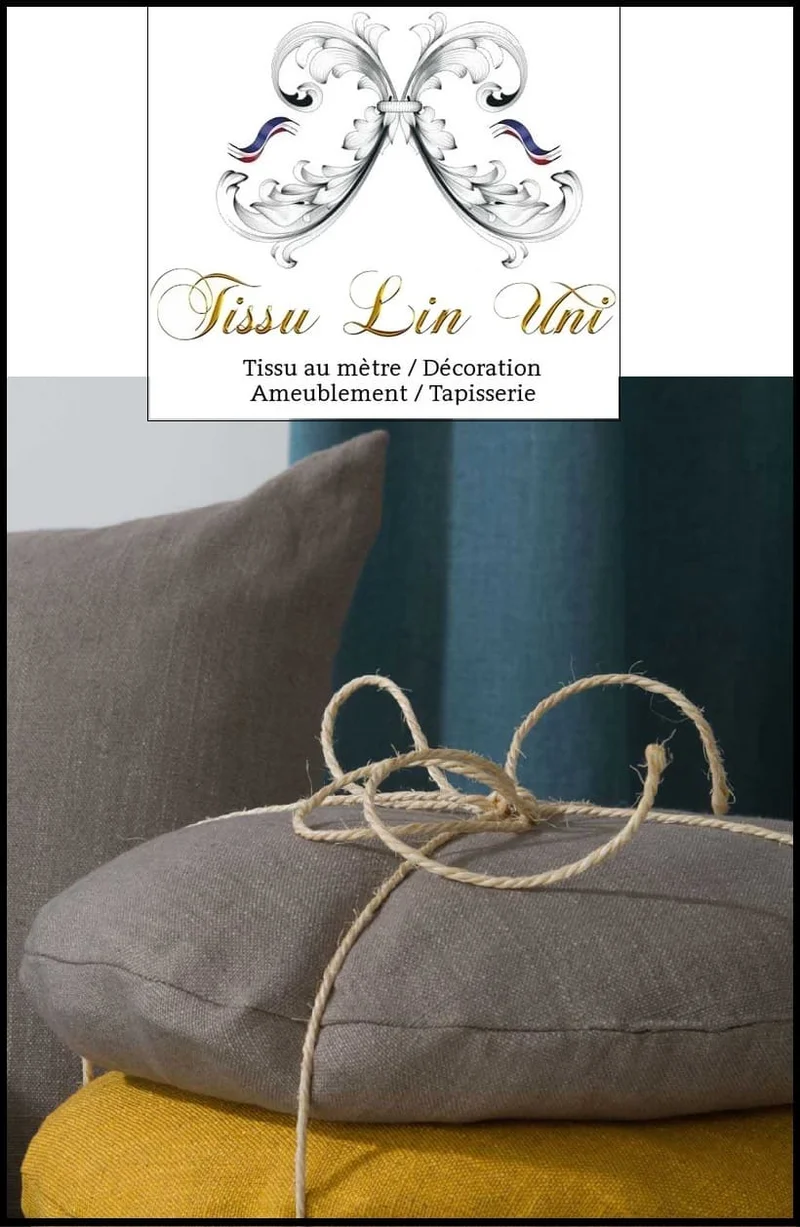 Tissu lin & chanvre ameublement haut gamme décoration tapisserie siège rideau