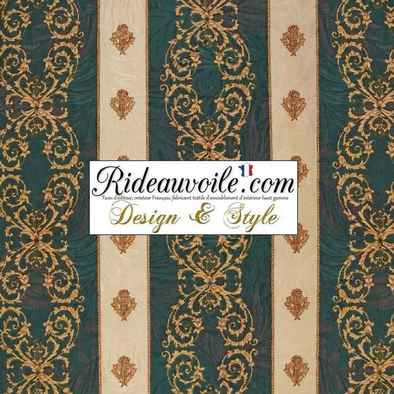 Draperie vert beige tissé feuilles tissu ameublement ornement mètre rideau