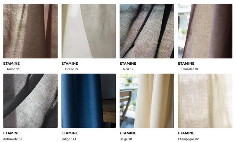 Confection voilage sur mesure mètre Aspect Lin ignifuge FF&E SO&E