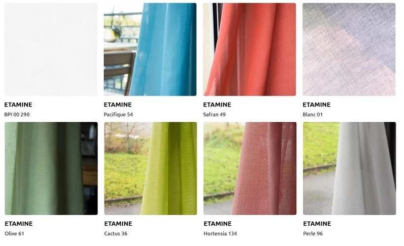 Confection voilage sur mesure mètre Aspect Lin ignifuge FF&E SO&E