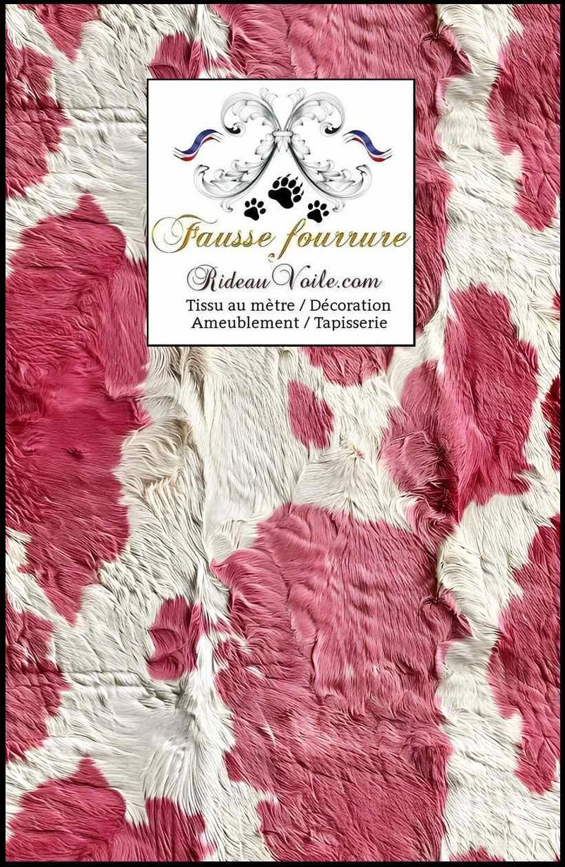 Velours décoration ameublement imitation fausse fourrure peau de bête de vache
