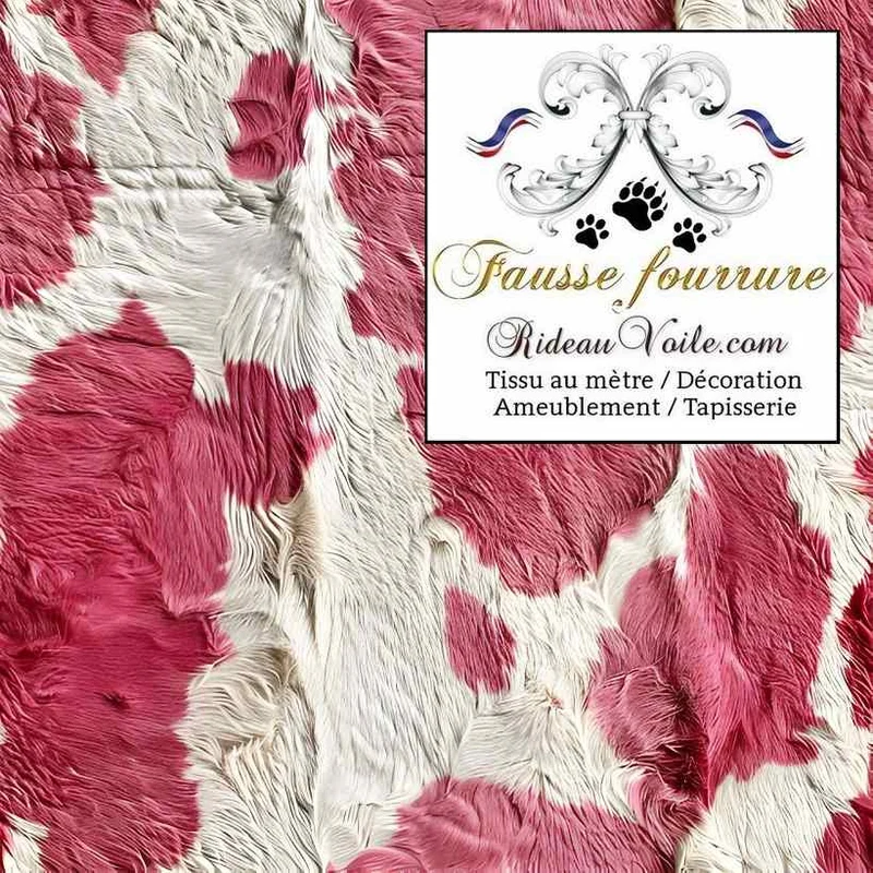 Velours décoration ameublement imitation fausse fourrure peau de bête de vache