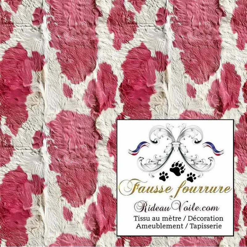 Velours décoration ameublement imitation fausse fourrure peau de bête de vache
