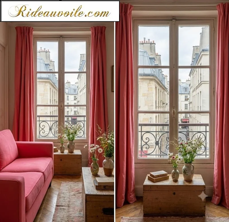 𝐓𝐢𝐬𝐬𝐮 𝐚𝐦𝐞𝐮𝐛𝐥𝐞𝐦𝐞𝐧𝐭 𝐏𝐚𝐧𝐚𝐦𝐚 𝐞𝐱𝐭𝐫𝐚 𝐥𝐚𝐫𝐠𝐞 𝟏𝟎𝟎 % 𝐜𝐨𝐭𝐨𝐧 𝟐𝟖𝟎 𝐜𝐦 mètre rideau | ROSE