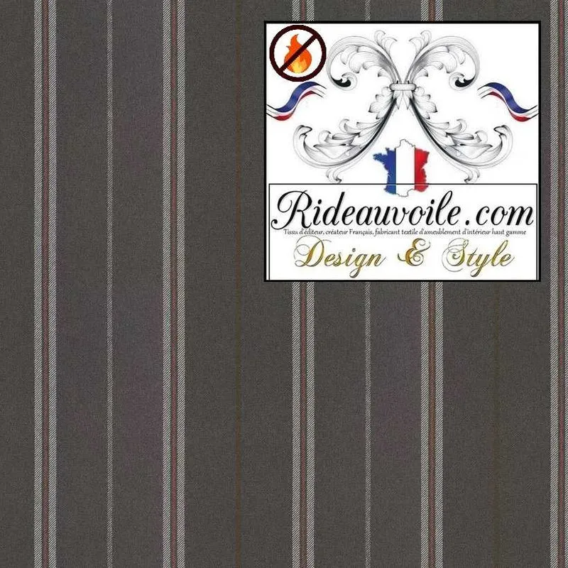 Tissu rayure ignifuge 🔥 Architecte d'Intérieur Agencement Chalet Appartement