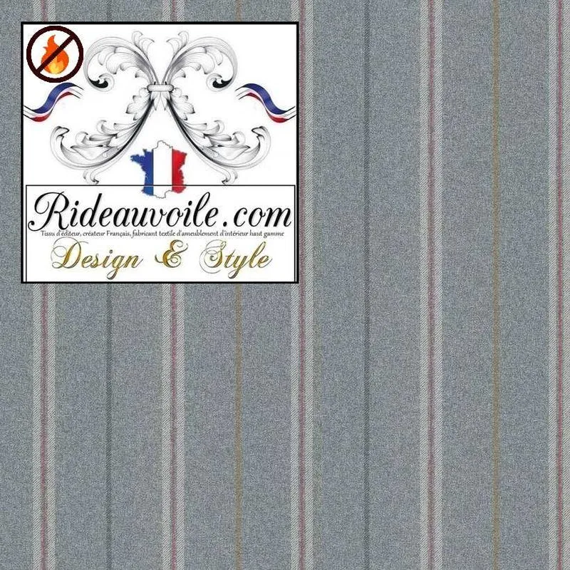 Tissu effet Laine mètre rayure ignifuge 🔥 Architecte d'Intérieur Chalet Résidence