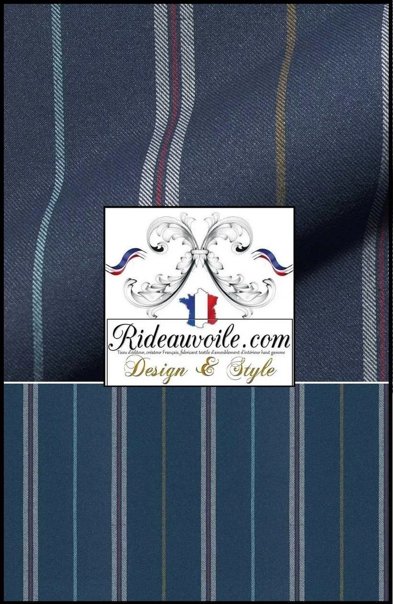 Tissu effet Laine ameublement mètre🔥 rayures ignifuge architecte Chalet Montagne