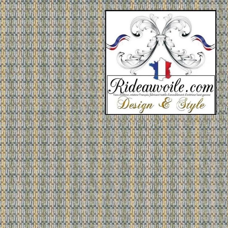 Tissu d'ameublement rayures lignes velours chenille Architecte Chalet campagne