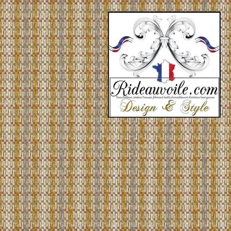 Tissu d'ameublement intérieur à rayures lignes effet Laine velours chenille campagne
