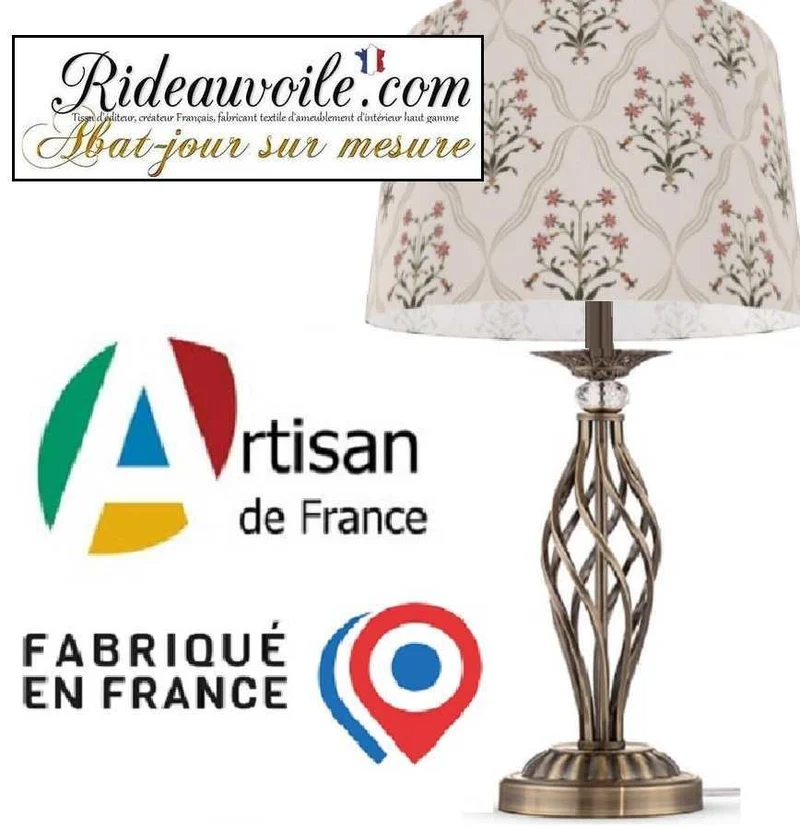 Abat-jour tambour suspension sur-mesure Tissu ethnique floral graphique Indien