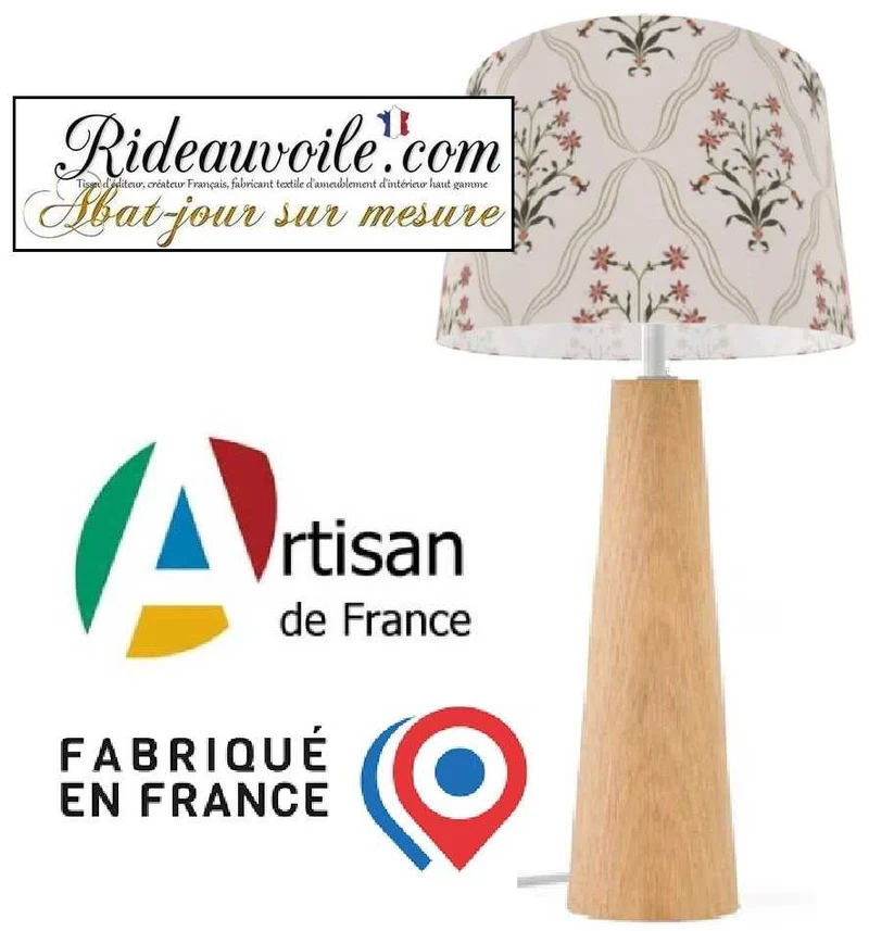 Abat-jour tambour suspension sur-mesure Tissu ethnique floral graphique Indien