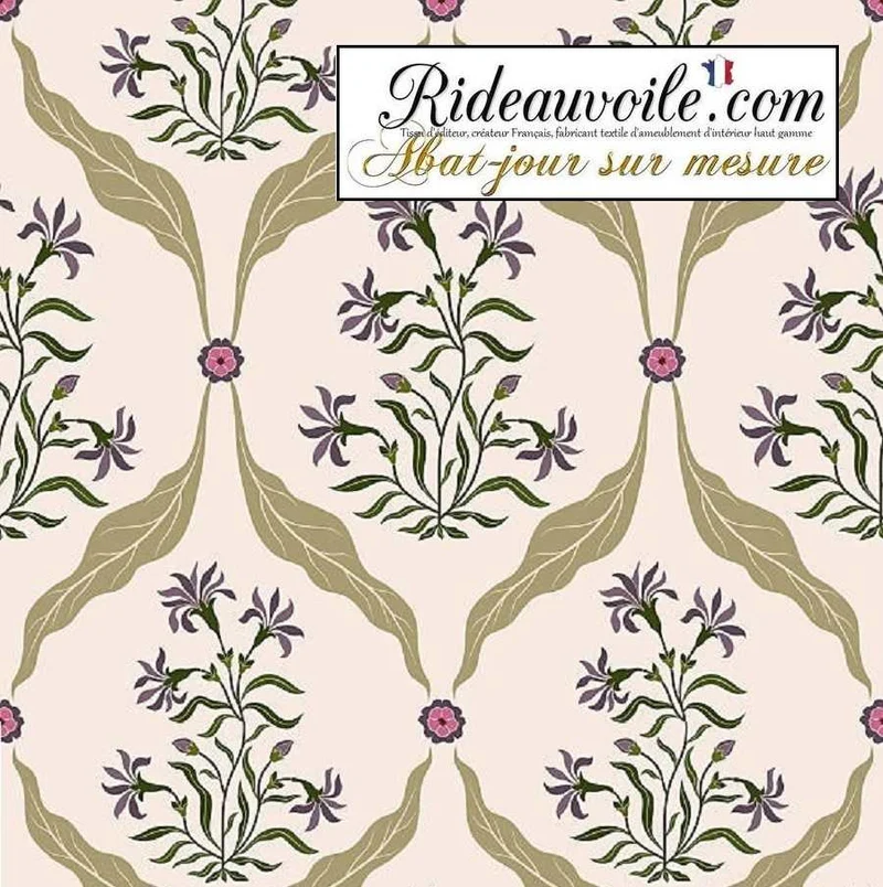Abat-jour rigide Contrecollé suspension motif Fleur Tissu ethnique imprimé style Indien