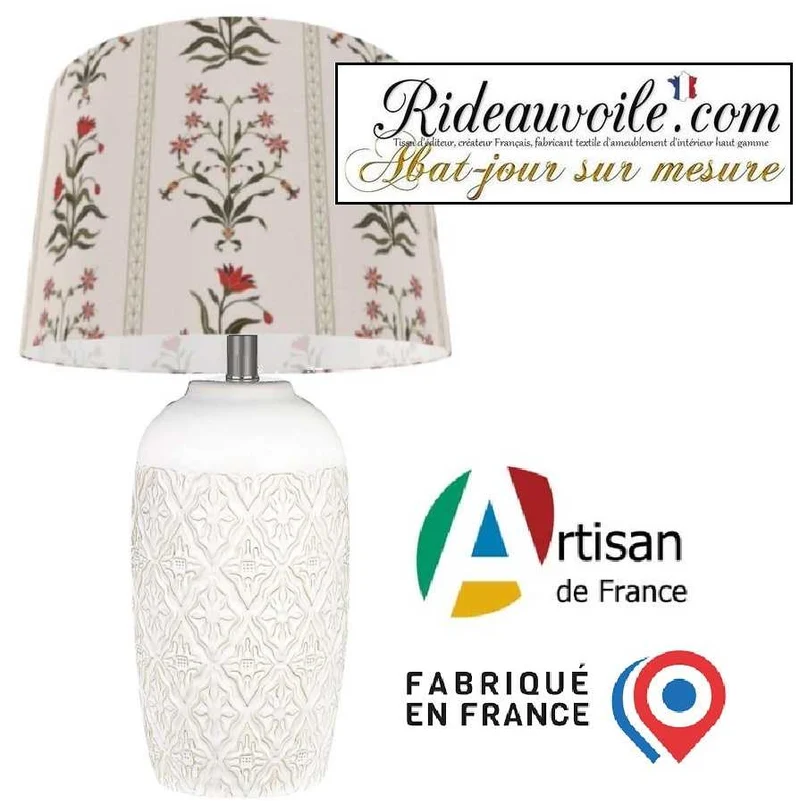 Tissu imprimé fleur indienne ethnique conception abat-jour suspension sur mesure