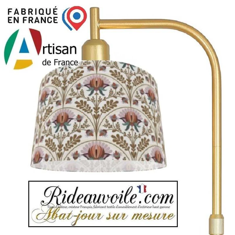 Tissu d'ameublement imprimé fleur indienne ethnique abat-jour suspension sur mesure