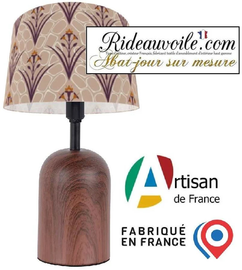 Abat-jour suspension sur-mesure création luminaire tissu imprimé fleurs indienne