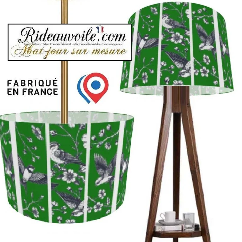 Fabrication et personnalisation d'abat-jour vert luminaire sur mesure abatjouriste Artiste