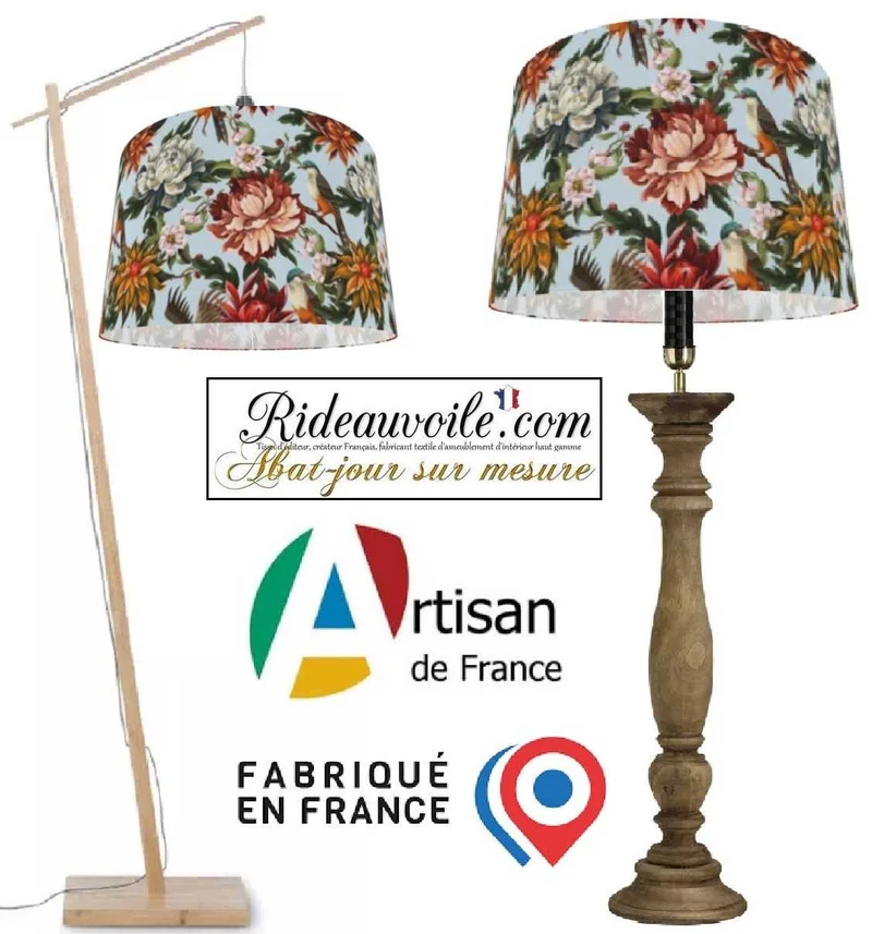 Fabricant lumière conception éclairage intérieur haut gamme | Abat-jour oiseaux fleurs