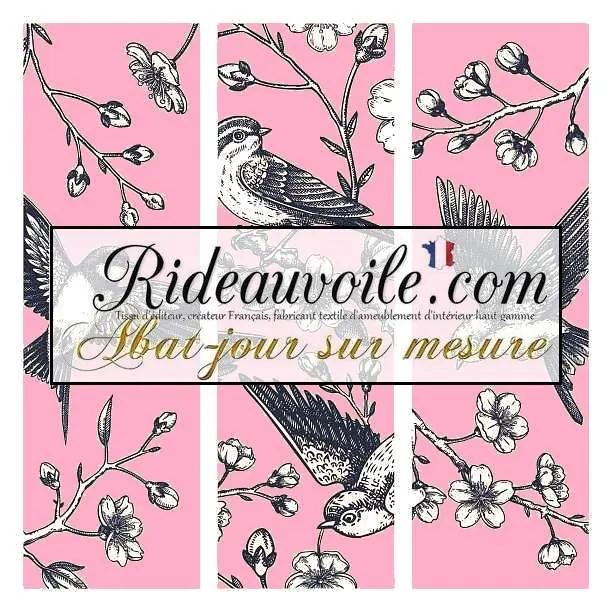 Luxury Manufacturers of Decorative Indoor Lighting | Birds print Lampshades pink