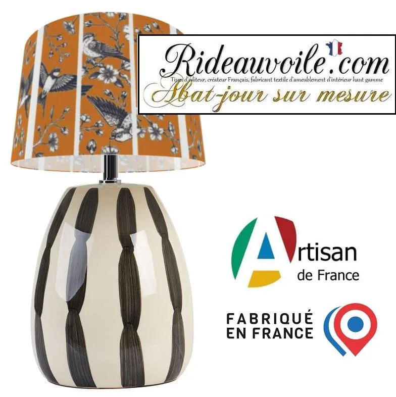 Architect custom Lighting designer lampshade interior | Abat-jour oiseaux sur mesure