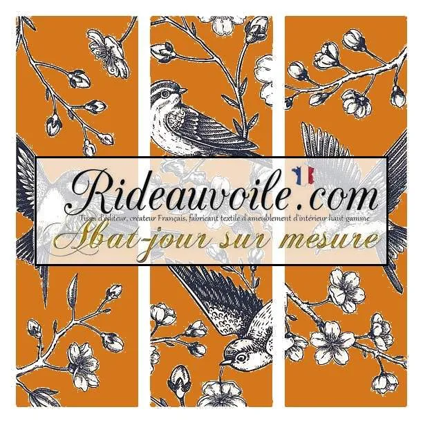 Architect custom Lighting designer lampshade interior | Abat-jour oiseaux sur mesure