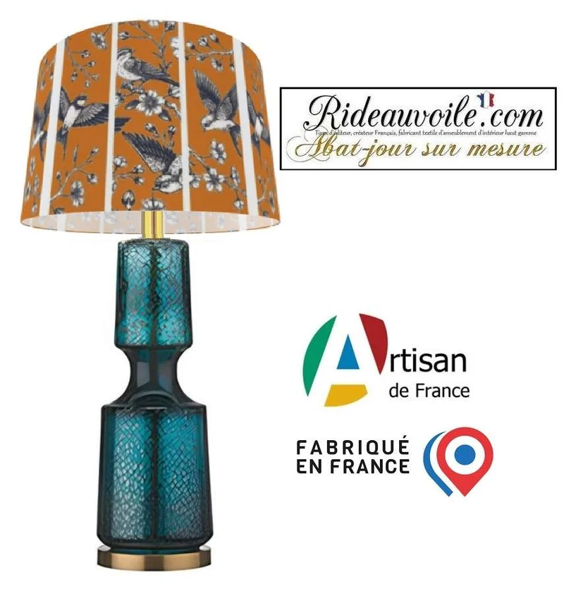 Architect custom Lighting designer lampshade interior | Abat-jour oiseaux sur mesure