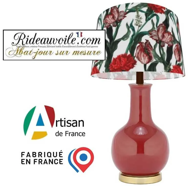 Suspension d'intérieur abat-jour designer Art luminaire luxe sur mesure tissu floral