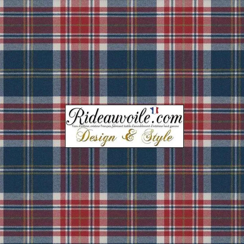 Tissu d'ameublement 🔥 carreaux Tartan effet Laine mètre rideau confection Ignifuge