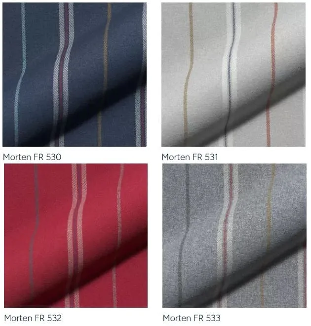 Tissu rayures ignifuge 🔥effet Laine ameublement mètre rideau revêtement tapissier