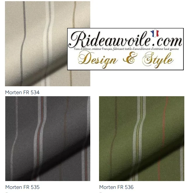 Tissu rayures ignifuge 🔥effet Laine ameublement mètre rideau revêtement tapissier