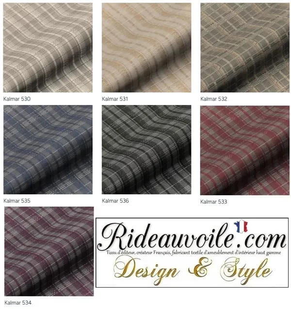 Tissu velours carreaux Tartan effet Laine ameublement mètre rideau tapisserie canapé
