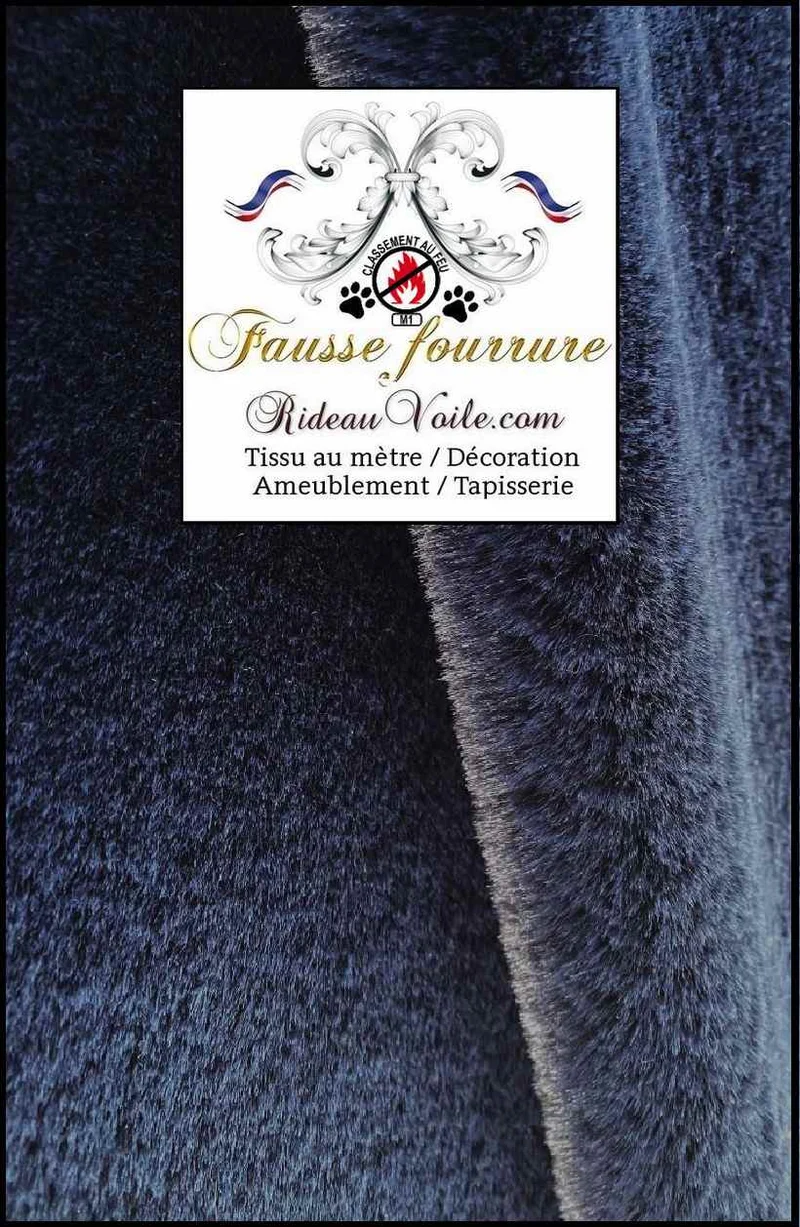 Tissu fausse fourrure bleu de luxe au mètre Contection & Tapisserie Rideau projet d'intérieur