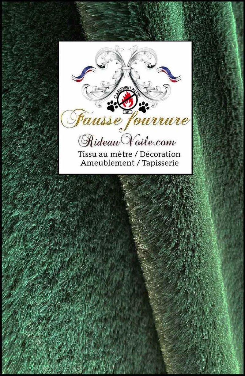 Tissu fausse fourrure vert de luxe Montagne Châlet au mètre Tapisserie siège d' intérieur