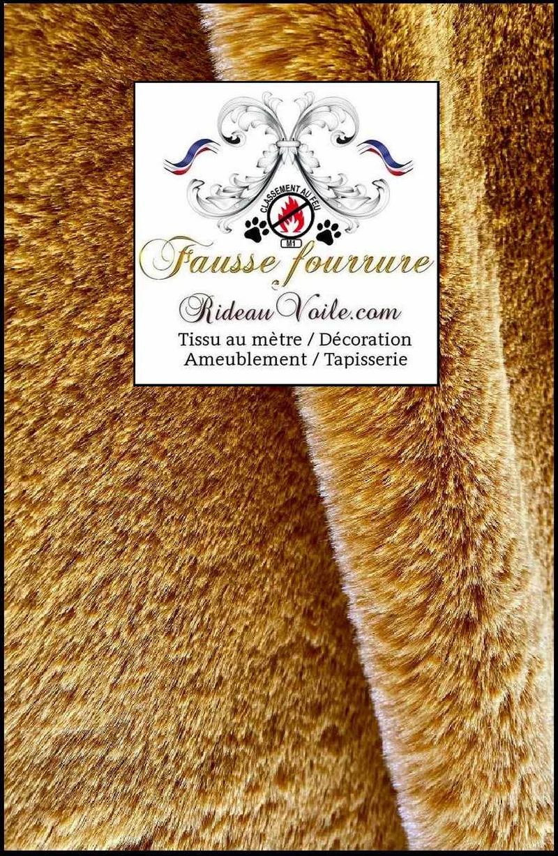 Tissu fausse fourrure jaune orange safran au mètre Tapisserie siège intérieur Tapis