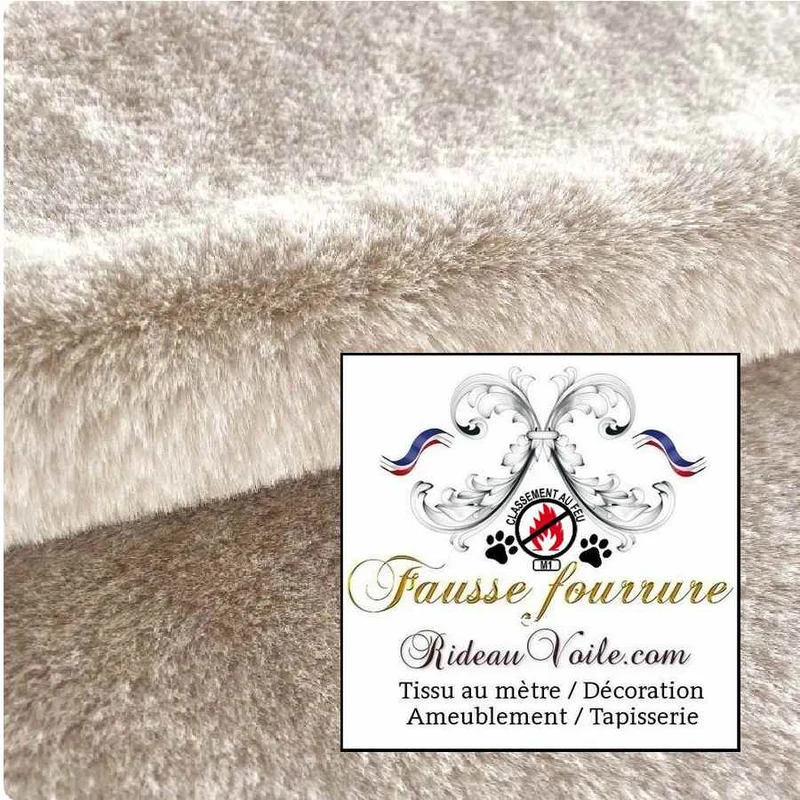 Tissu 🔥 ameublement fausse fourrure blanc ignifuge mètre Tapisserie intérieur