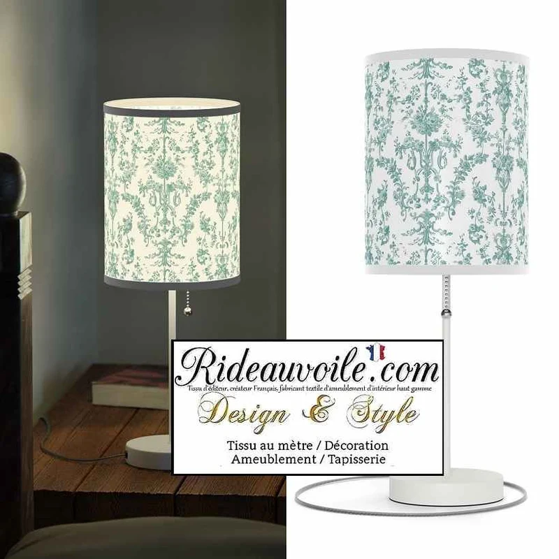 TOILE AMEUBLEMENT bleu Baroque mètre style Rococo imprimé florale confection rideau