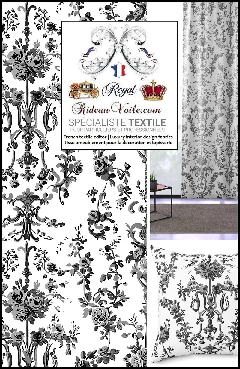 Décoratrice Architecte d'intérieur hôtel restaurant motif florale occultant Toile au mètre