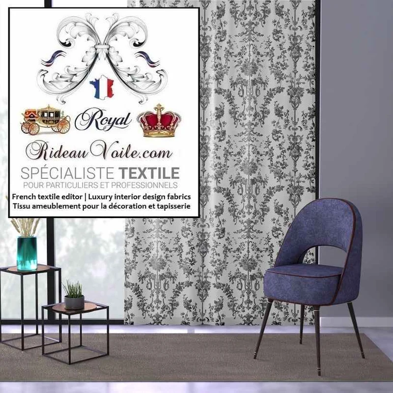 Décoratrice Architecte d'intérieur hôtel restaurant motif florale occultant Toile au mètre