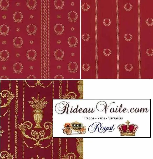 Tissus d'ameublement Jacquard rouge Empire mètre d'éditeurs rideau siège canapé