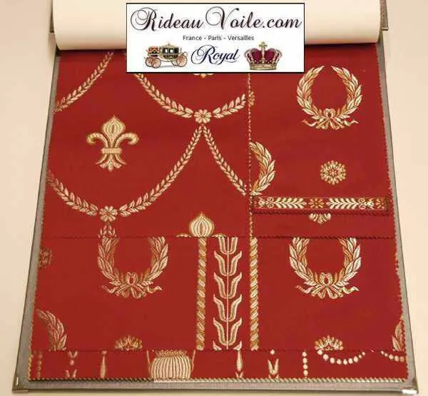 Tissus d'ameublement Jacquard rouge Empire mètre d'éditeurs rideau siège canapé