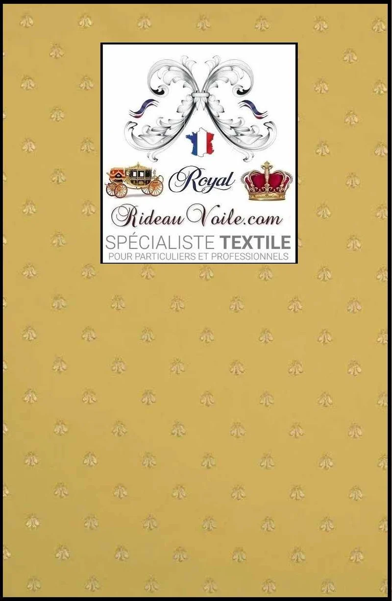 Sélection beaux tissus d'ameublement Jacquard Jaune Empire au mètre grands éditeurs