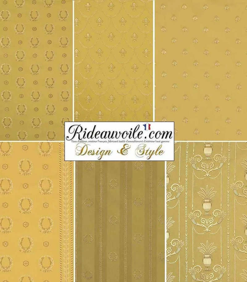Architecte intérieur BTP Paris Haussmannien Classiques tissu Jacquard Jaune