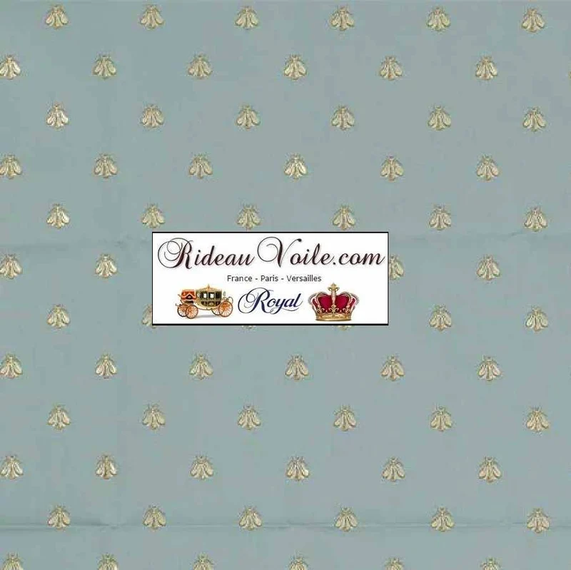 Tissus ameublement d'éditeurs vente Jacquard bleu intérieur style EMPIRE au mètre