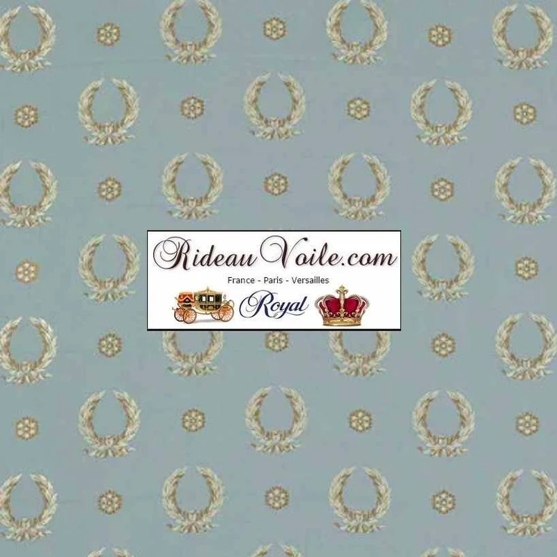 Tissu ameublement Bleu Architecte designe GALLERY OF DECORS Napoleon Style