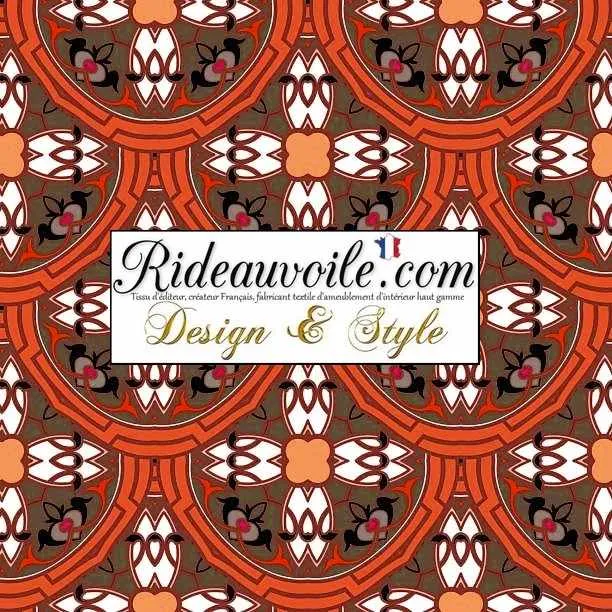 Fabrication Abat-jour sur mesure lampe, lampadaire tissu motif ethnique tribal rouge