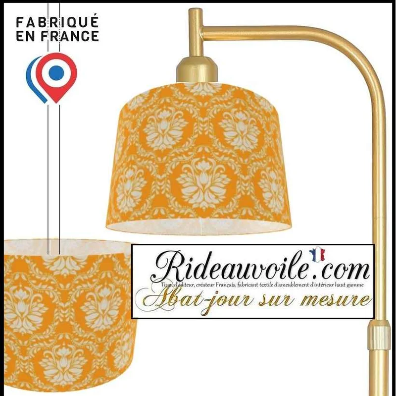 Confection Abat-jour rond sur mesure Tissu coton lin haute couture éditeur créateur